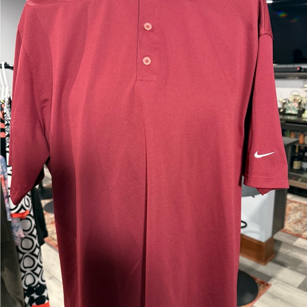 Nike Red Polo Shirt Performance Athletic Wear